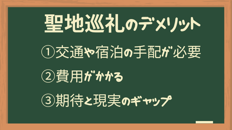 聖地巡礼のデメリット