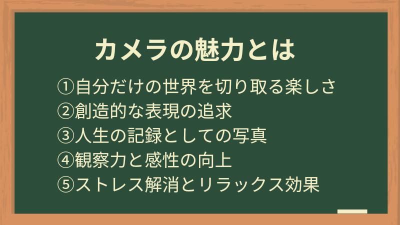 カメラの魅力