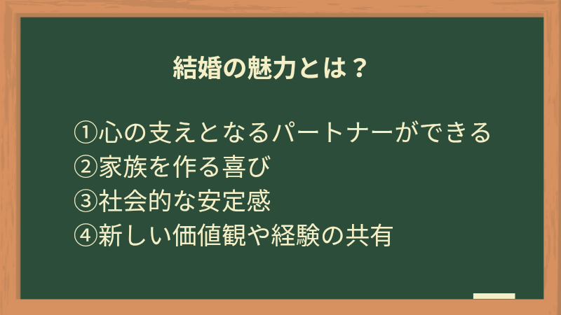 結婚の魅力