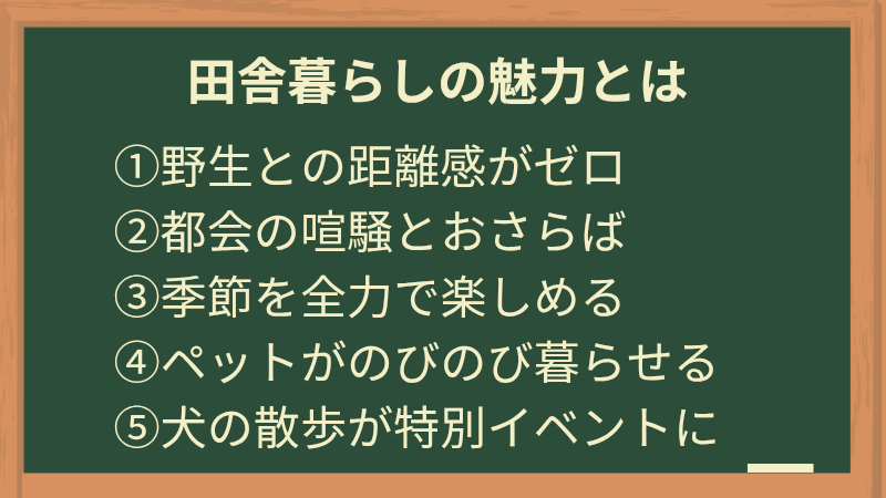 田舎暮らしの魅力